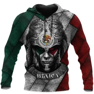 3D All Over Print Warrior Hoodie, Aztec Warriors Hoodie, Mexica Hoodie