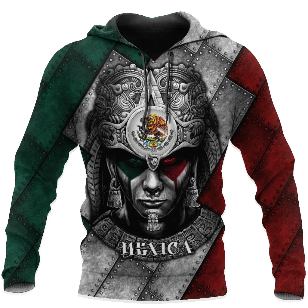 3D All Over Print Warrior Hoodie, Aztec Warriors Hoodie, Mexica Hoodie