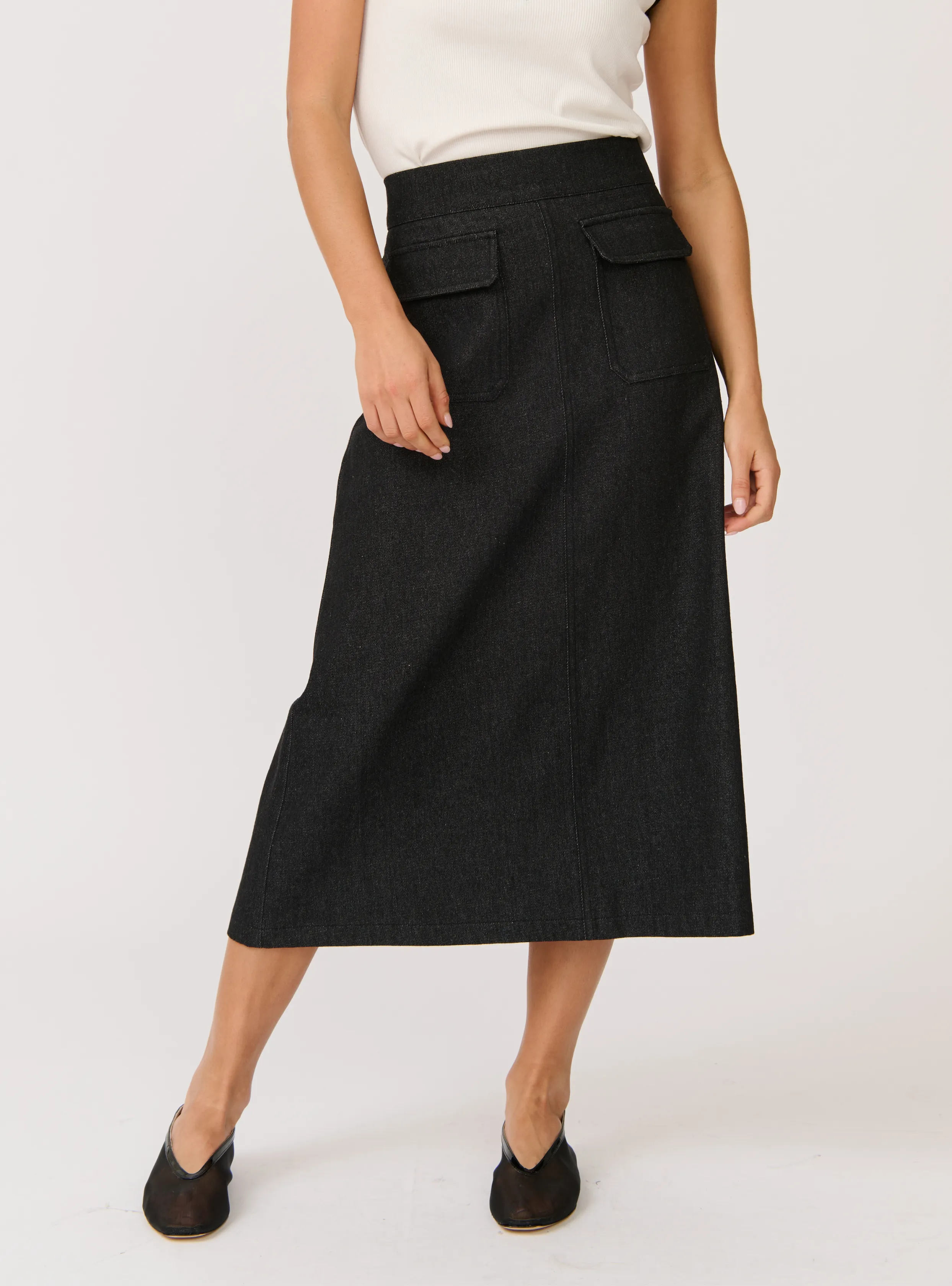 ASTRID SKIRT - Black Denim