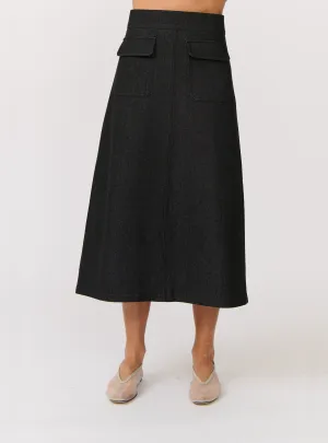 ASTRID SKIRT - Black Denim