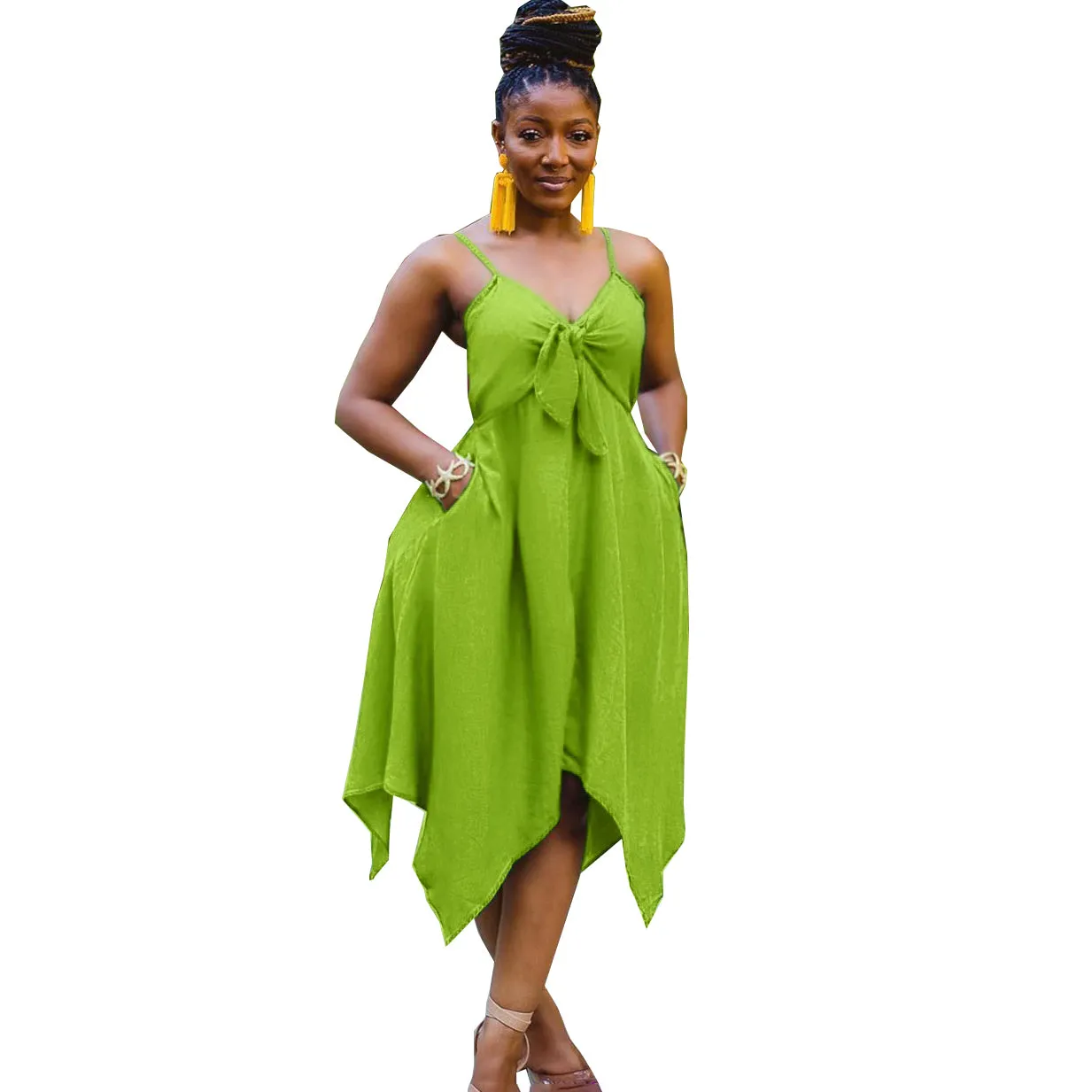 Asymmetric Hemline Plus Size Dresses