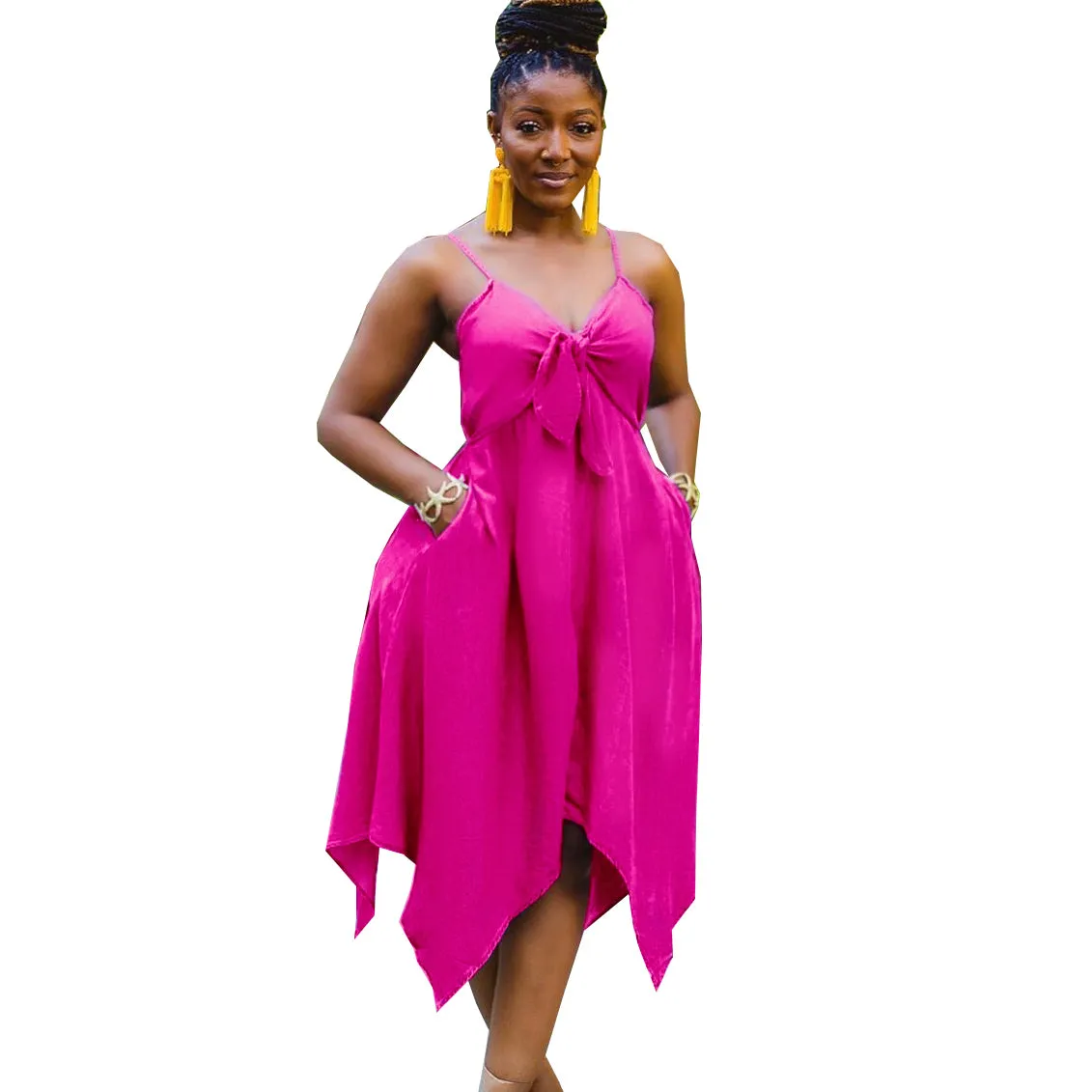 Asymmetric Hemline Plus Size Dresses