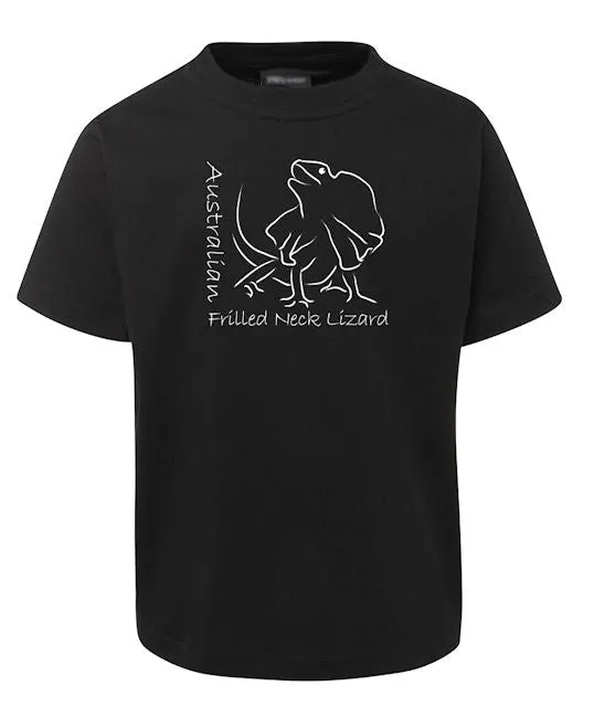 Australian Frilled Neck Lizard Childrens T-Shirt (Various Colours)