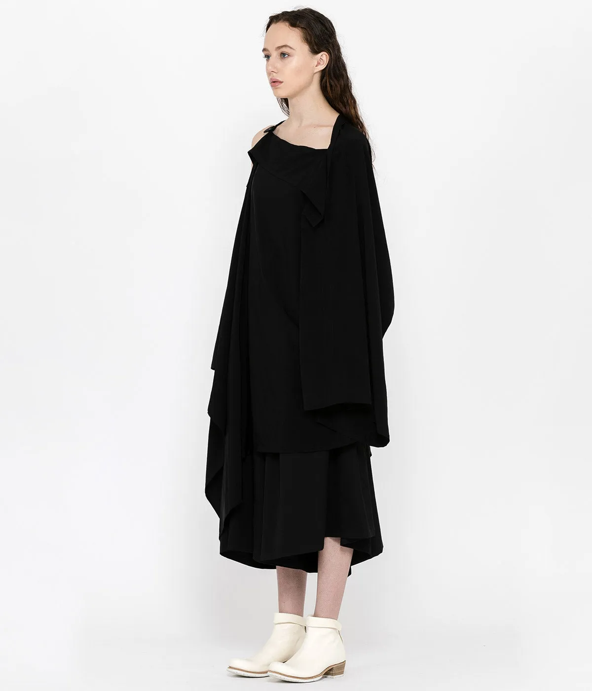 Black Asymmetrical Cape