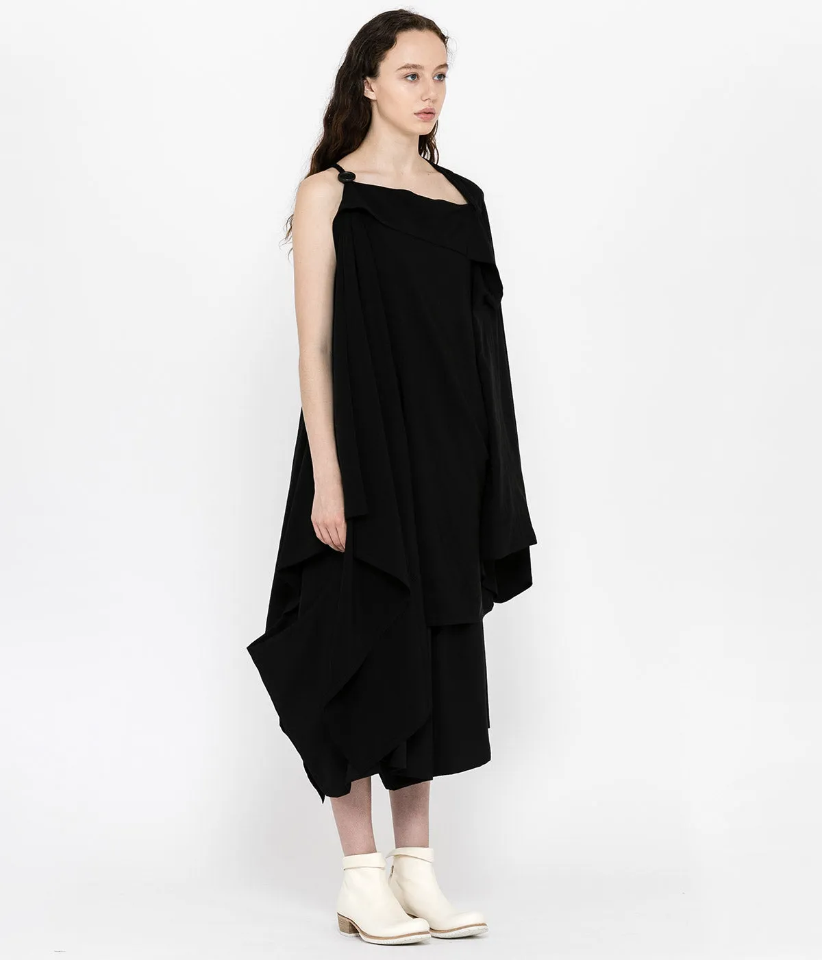 Black Asymmetrical Cape