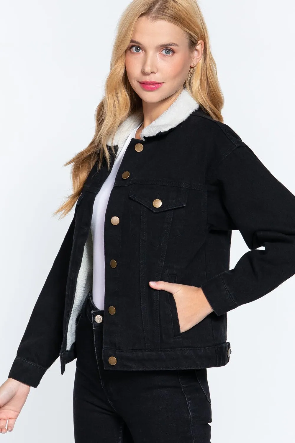 Black Oversized Denim Jacket