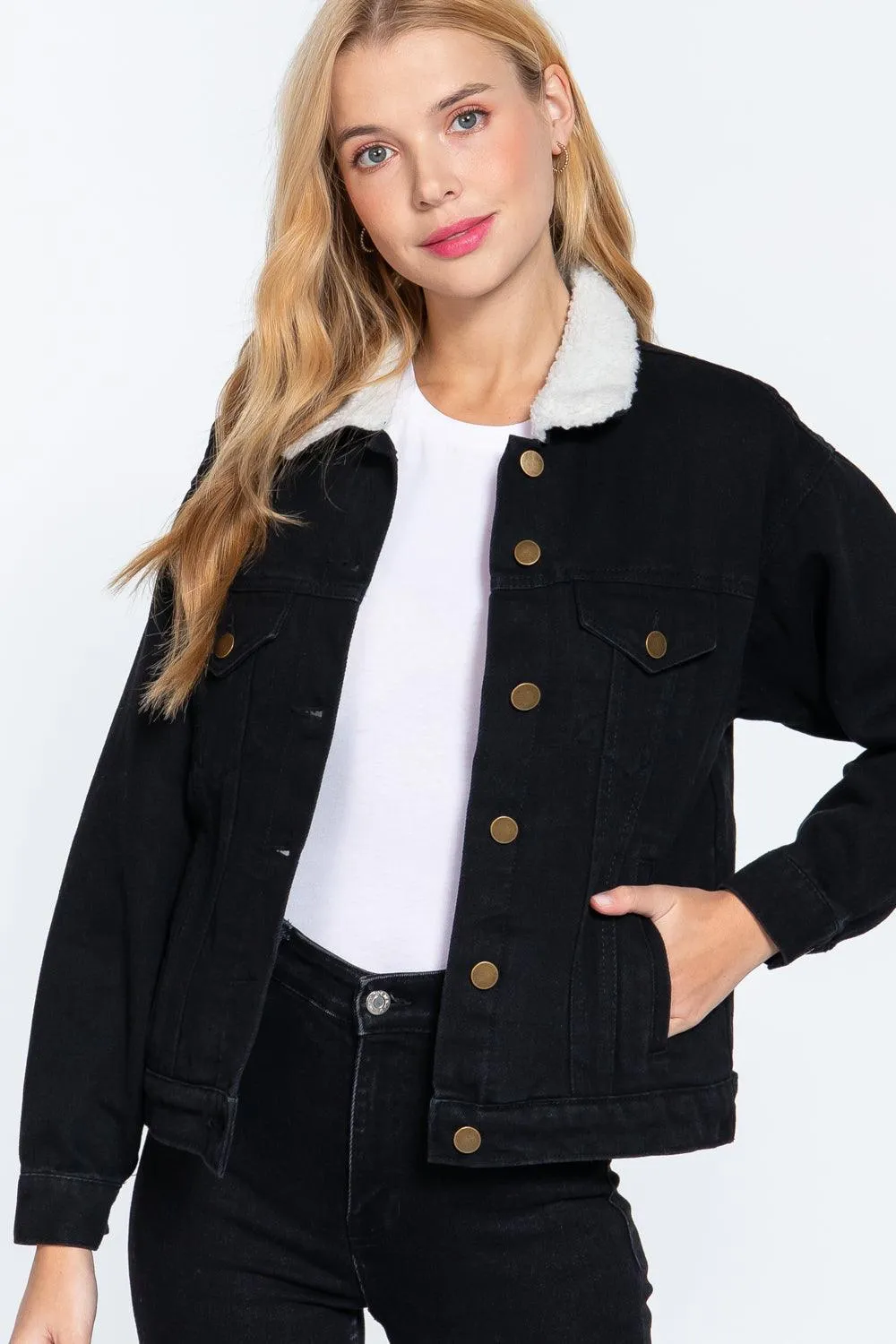 Black Oversized Denim Jacket