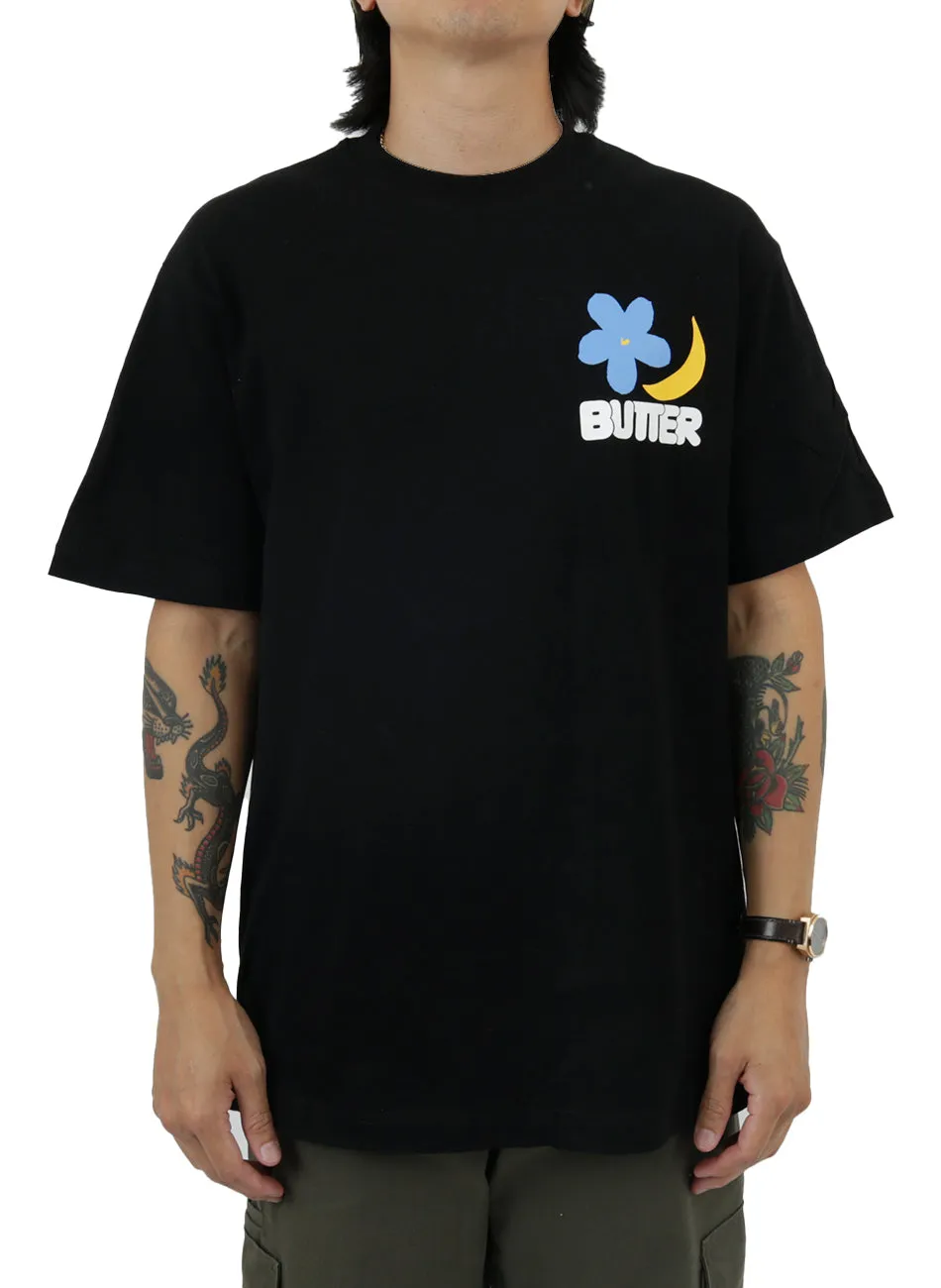 Butter Black Cotton Graphic Tee