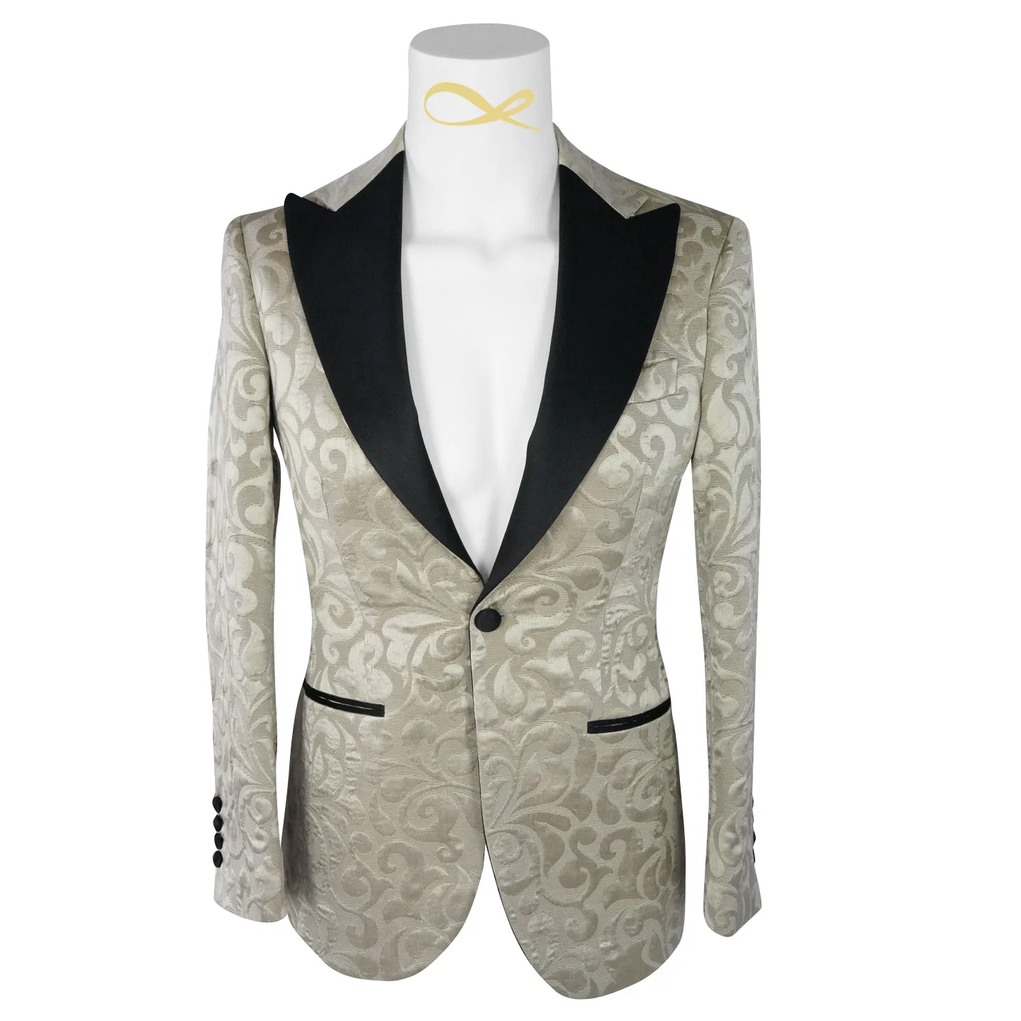 Champagne Oro and Black Paisley Jacket