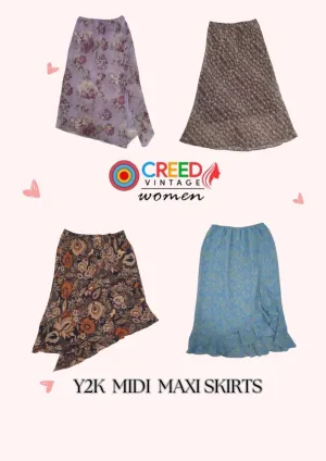 CR2837 Y2K Middi, Maxi Skirts - 10 Pcs