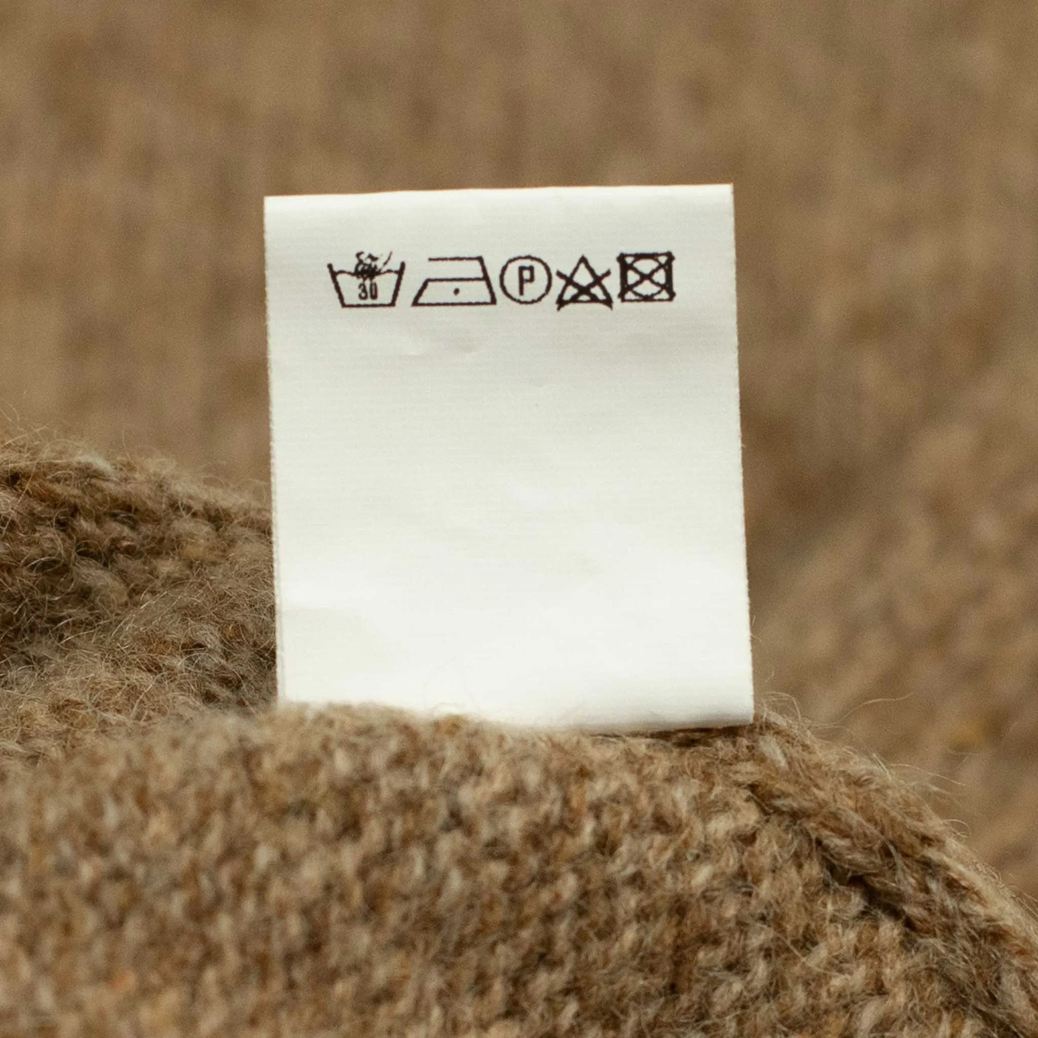 Crewneck sweater in camel color merino wool and alpaca mix (restock)