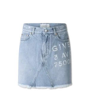 Denim Mini Skirt With Logo