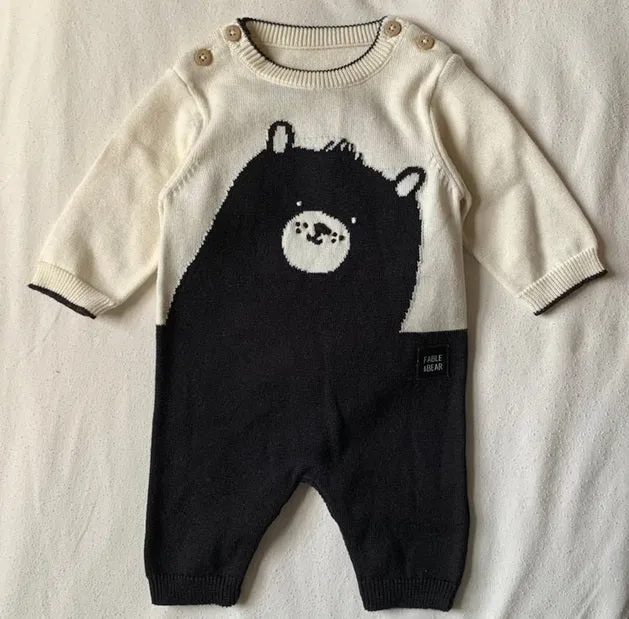 Fable & Bear Knit Bear Romper