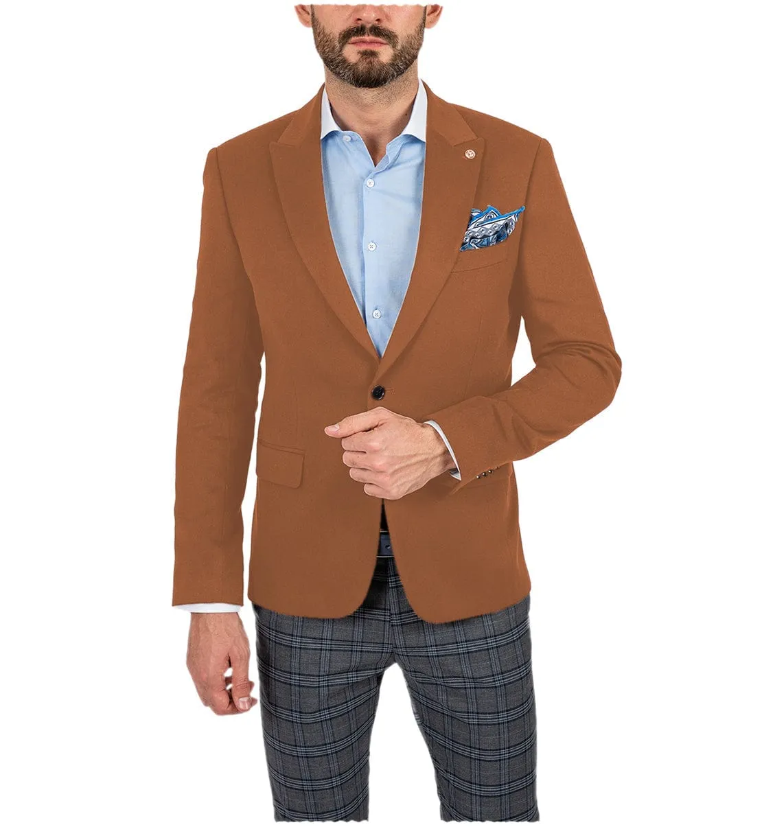 Flat Fashion Men's Flap pocket Suit Blazer