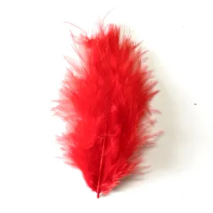 Fluffy Marabou Feather Plumage Pack 10 grams - Red