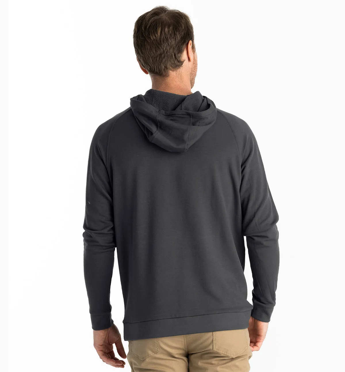 Free Fly Men's Bamboo Lightweight Fleece Hoodie - BLACK SAND