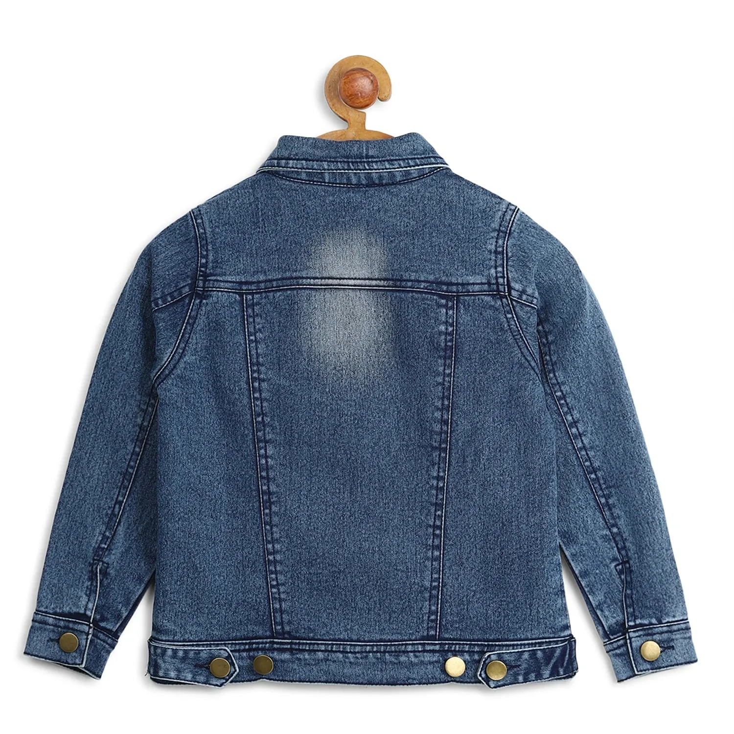 Girl's Distress Denim Jacket - StyleStone Kid