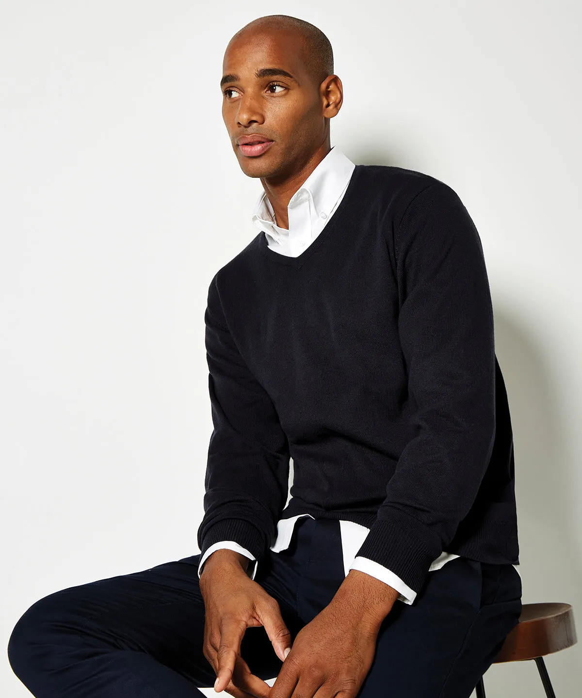 Graphite - Arundel v-neck sweater long sleeve (classic fit)