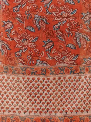 Hand Block Printed Cotton Fabric Per Meter - F001F2749