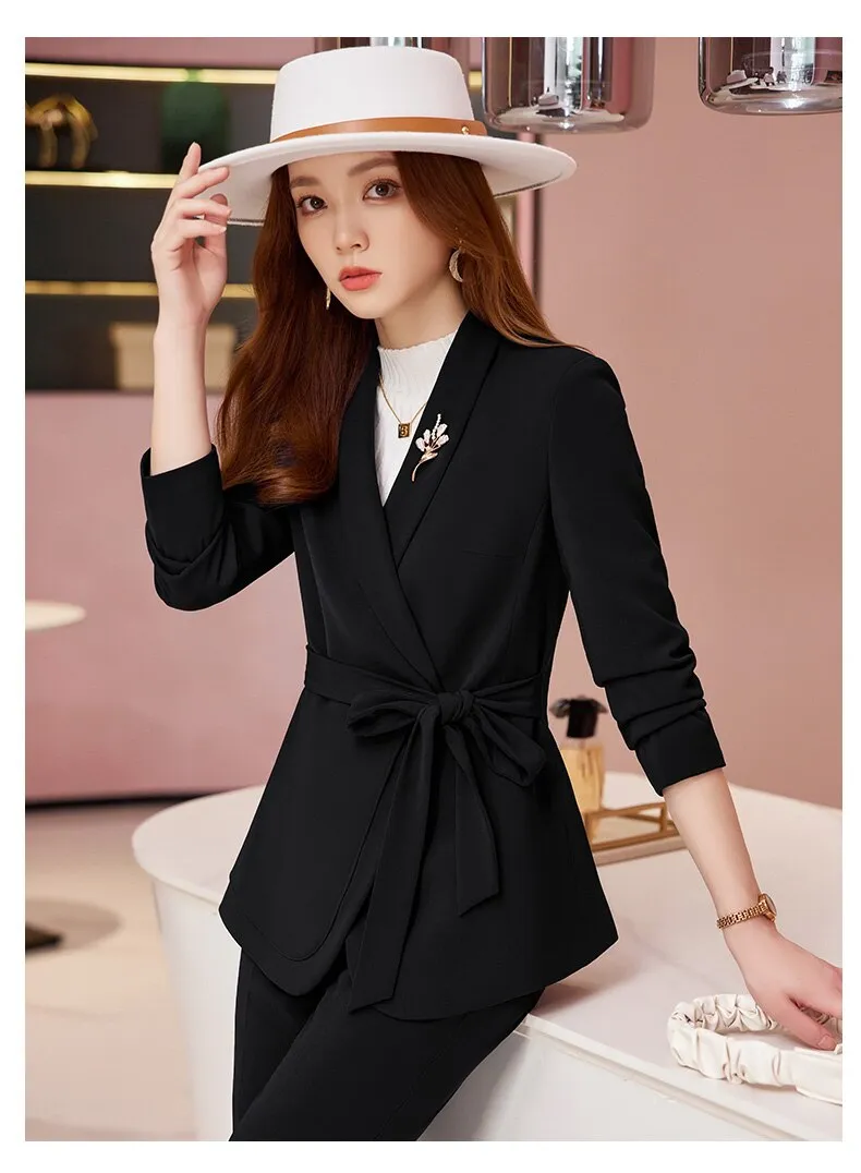 High Street Boss Lady Fancy Pantsuit | Suit Coat | Women's Pantsuits | Modern Blazer