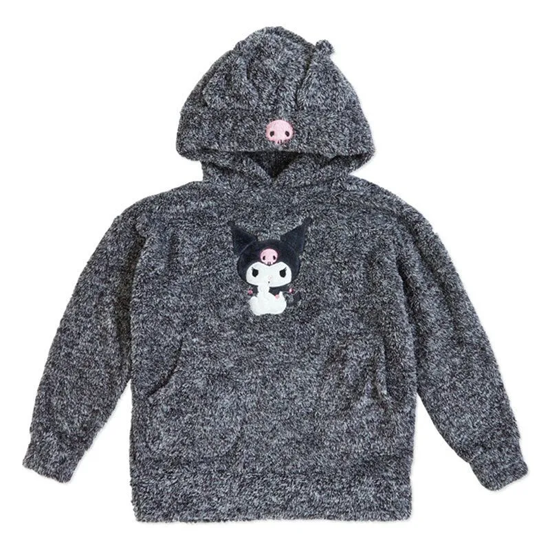 Kuromi Fluffy Hoodie With Ears