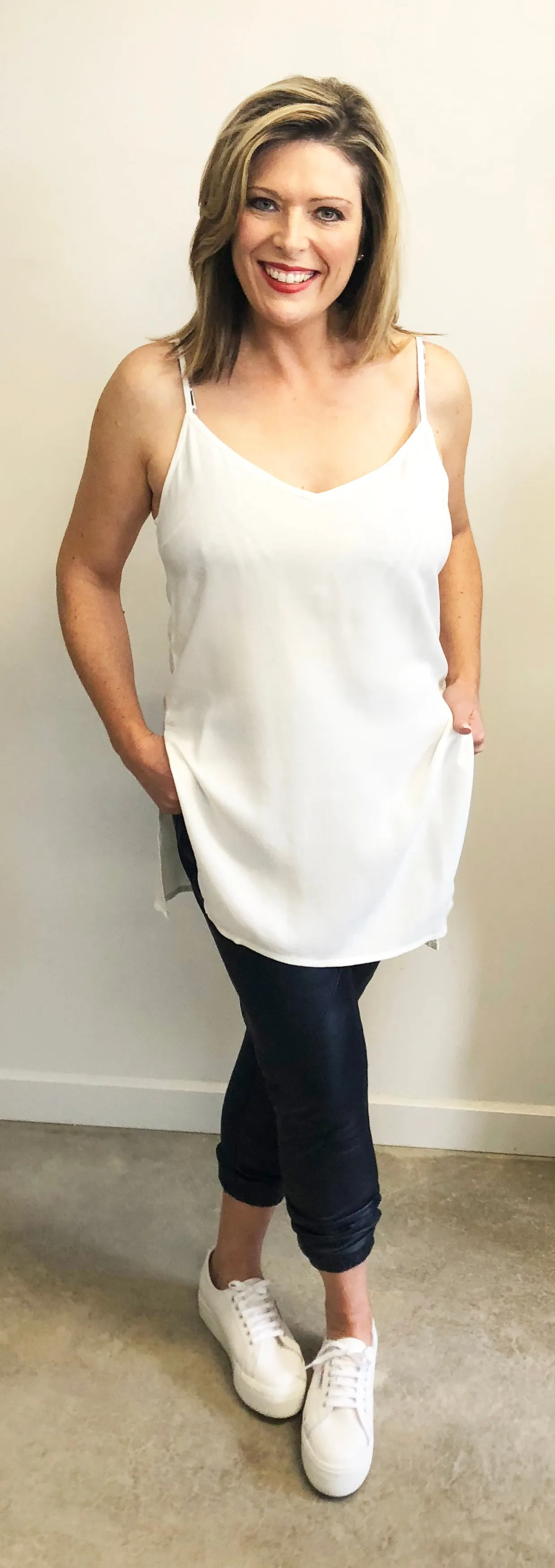 LOCA BELLA THE LABEL FRANKIE ASYMMETRICAL TOP WHITE