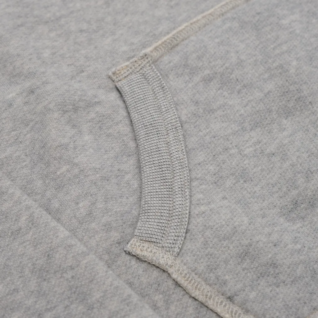 Loop & Weft Super Fluffy Knit Double-V After Hood Sweatshirt (Gray)