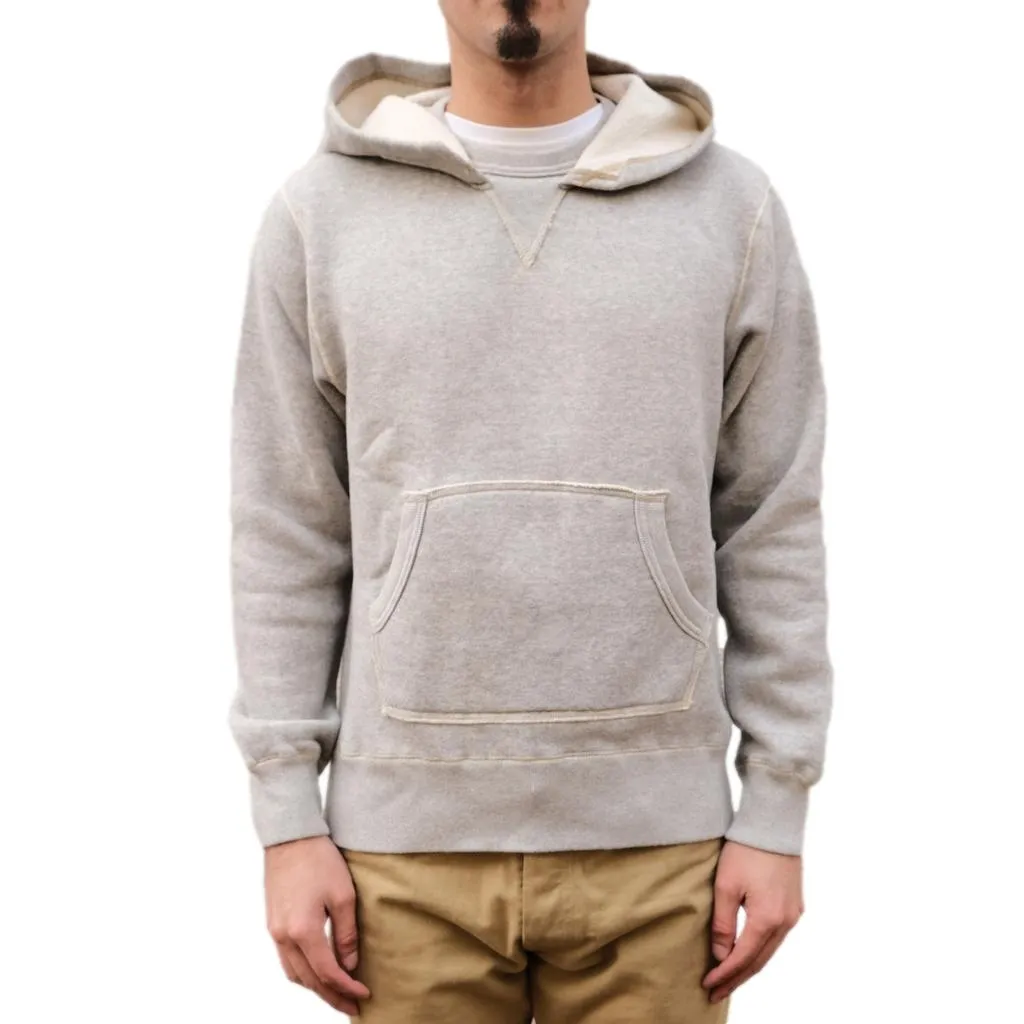 Loop & Weft Super Fluffy Knit Double-V After Hood Sweatshirt (Gray)