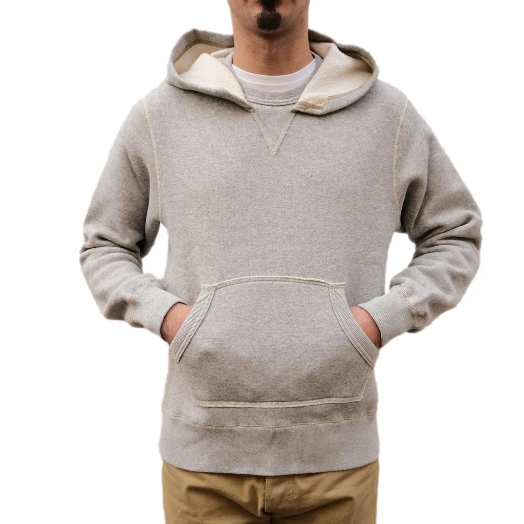 Loop & Weft Super Fluffy Knit Double-V After Hood Sweatshirt (Gray)