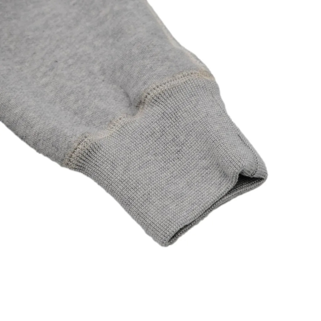 Loop & Weft Super Fluffy Knit Double-V After Hood Sweatshirt (Gray)