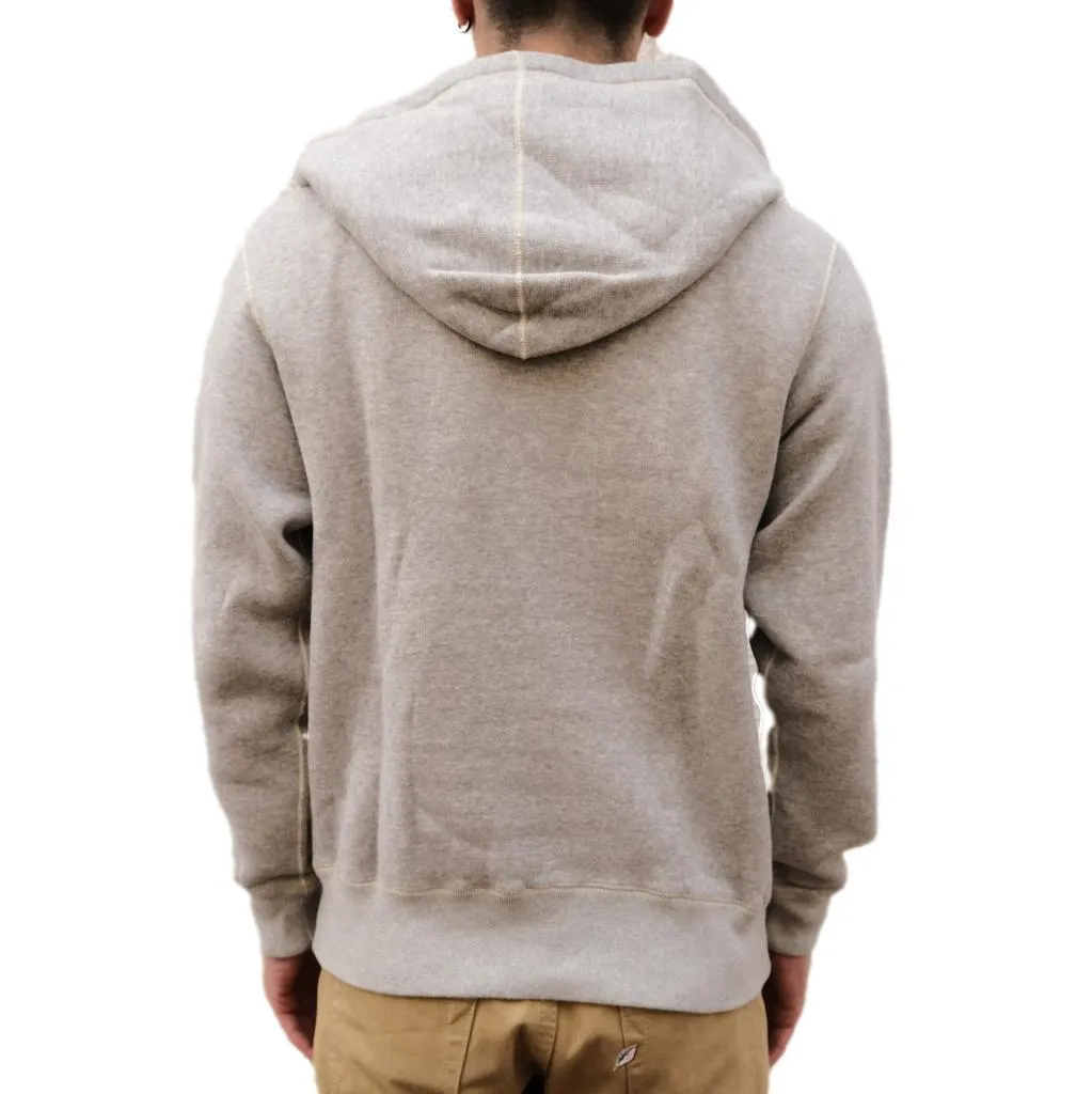 Loop & Weft Super Fluffy Knit Double-V After Hood Sweatshirt (Gray)