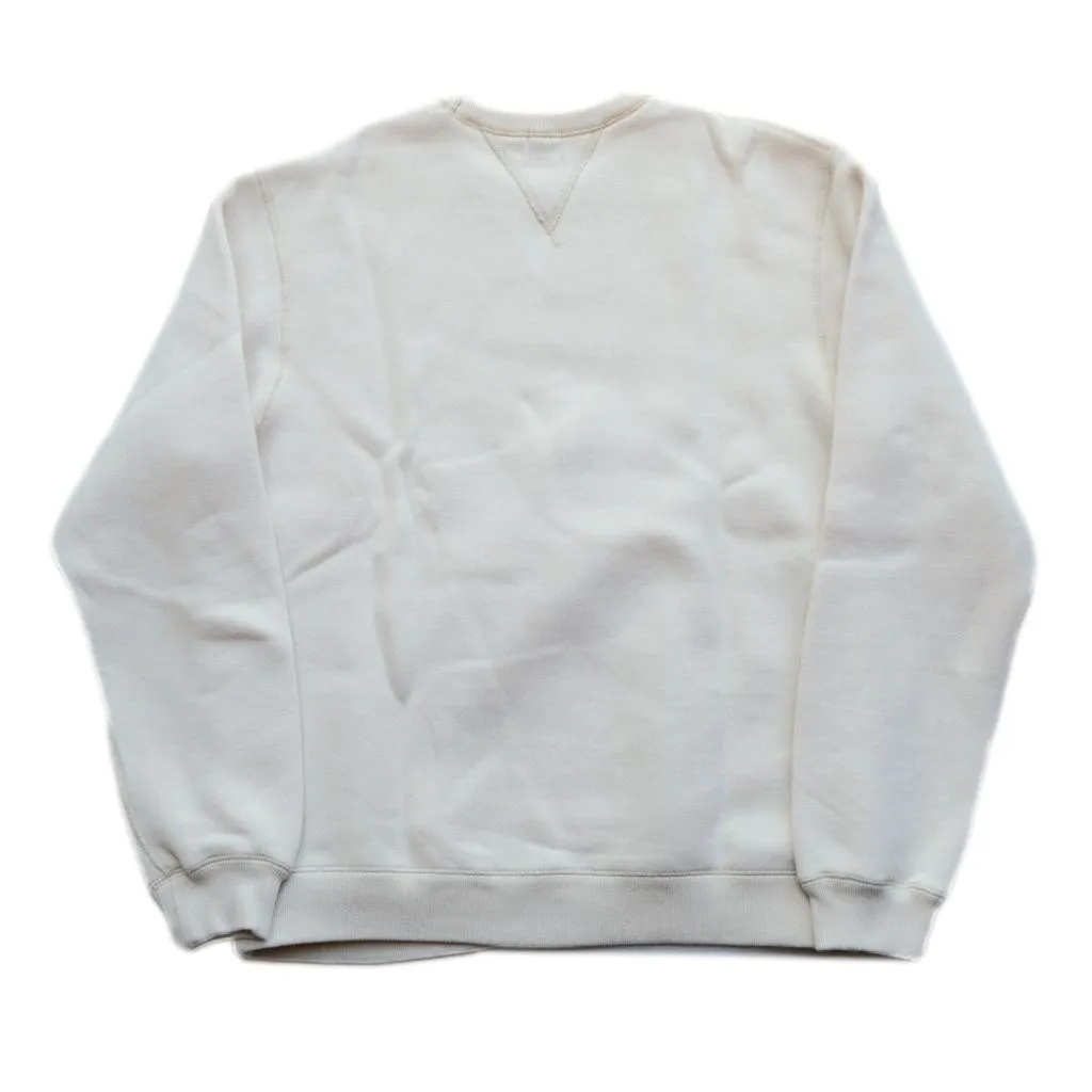 Loop & Weft Super Fluffy Knit Double-V Sweatshirt (Ivory)