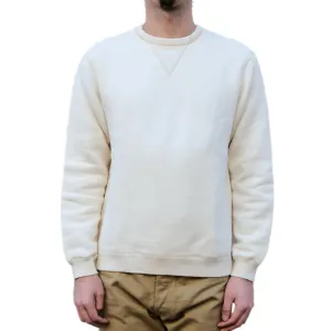 Loop & Weft Super Fluffy Knit Double-V Sweatshirt (Ivory)