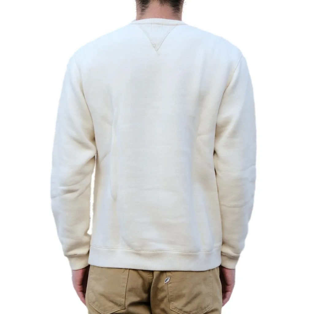 Loop & Weft Super Fluffy Knit Double-V Sweatshirt (Ivory)