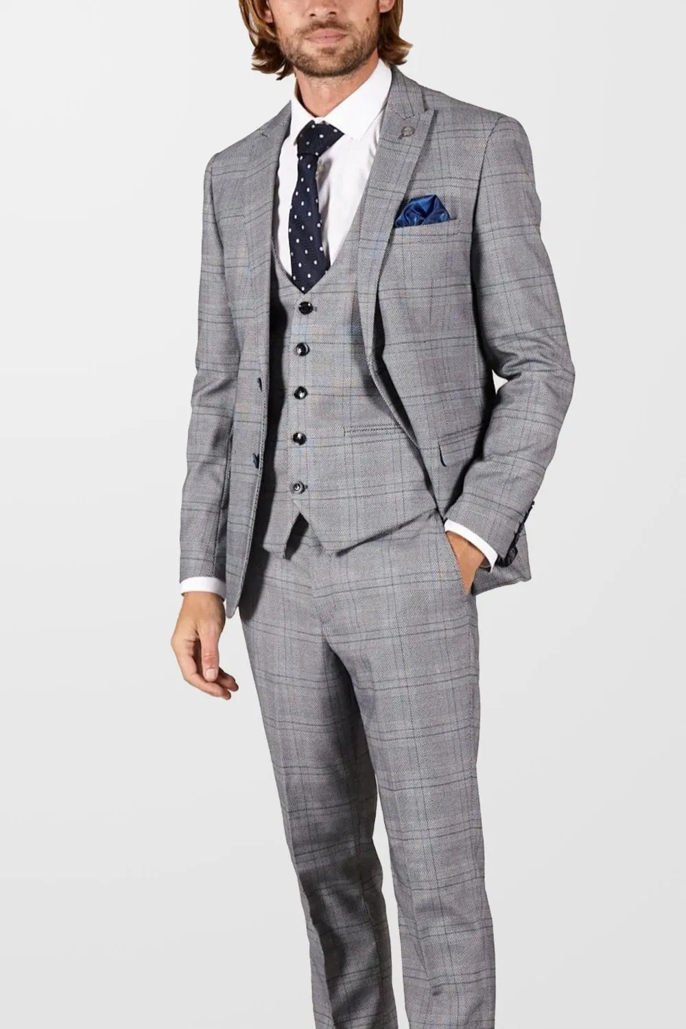 Marc Darcy Jerry Grey Suit Jacket