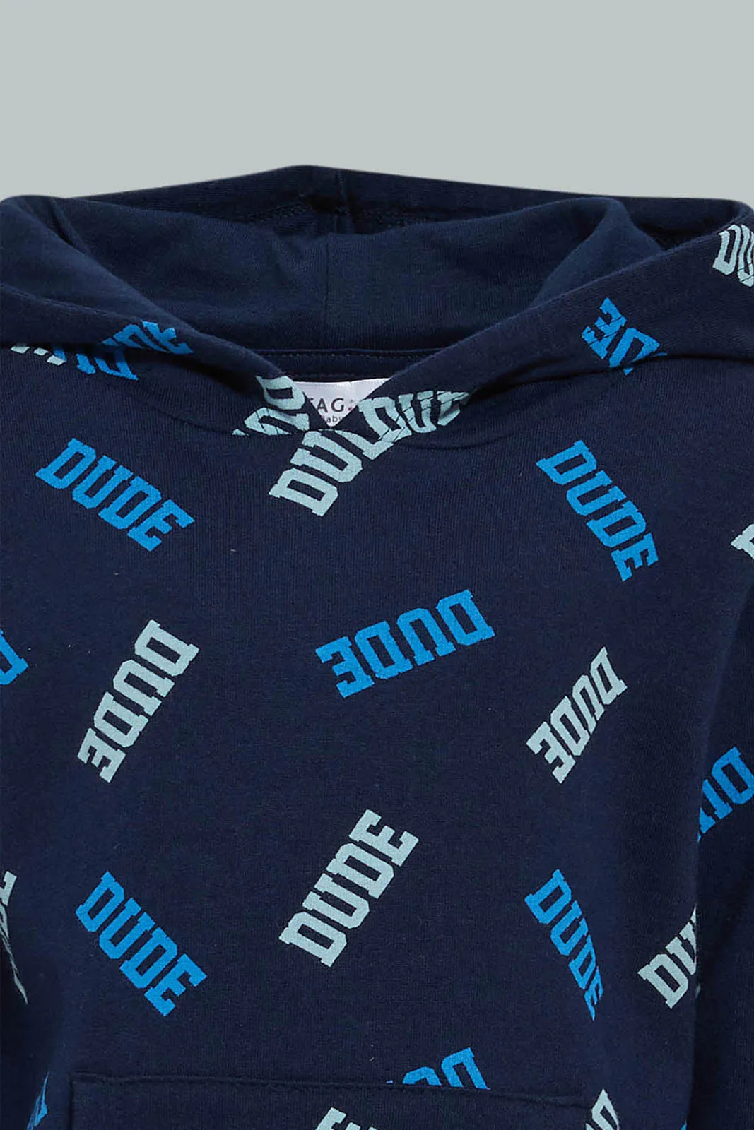 Navy Dude Print Sweatshirt