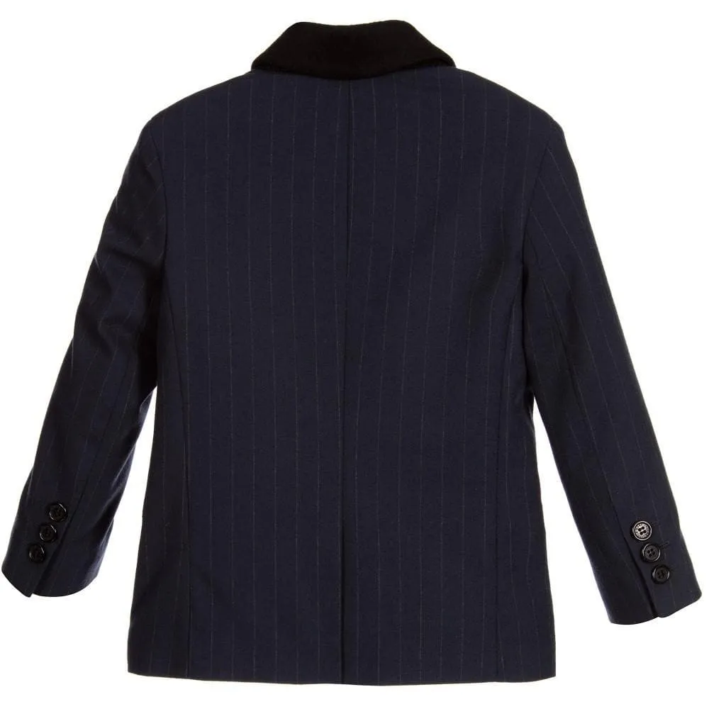 Navy Pinstripe Suit Jacket