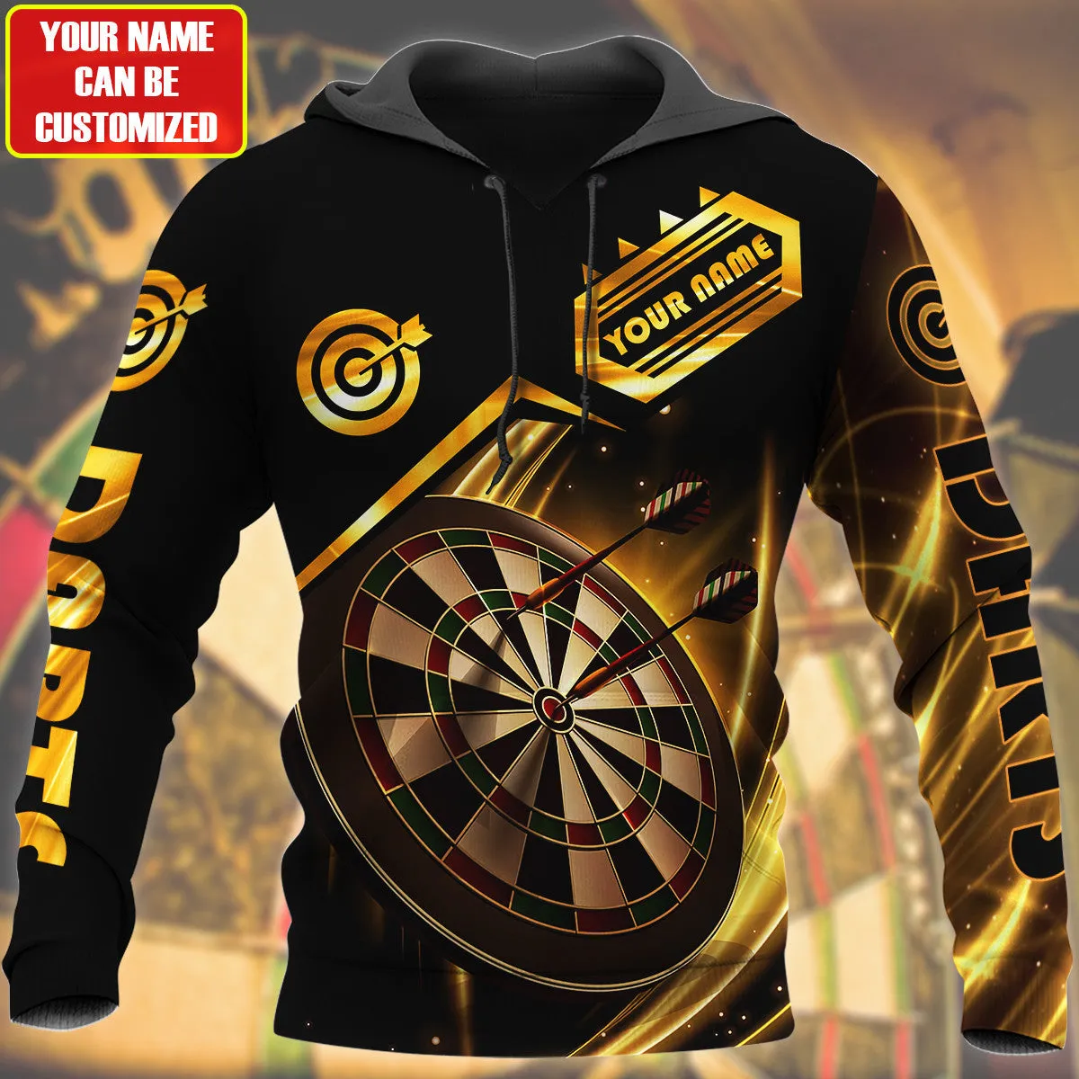 Personalized Name Darts Guitar Hoodie Unisex Shirt, Perfect Shirt for Dart Lover