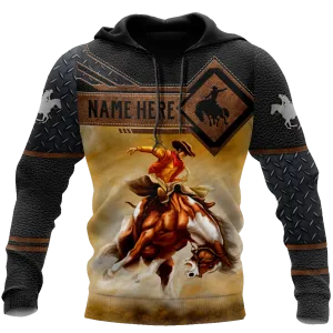 Personalized Name Rodeo Unisex Hoodies Bronc Riding Hoodie For My Boy Dad