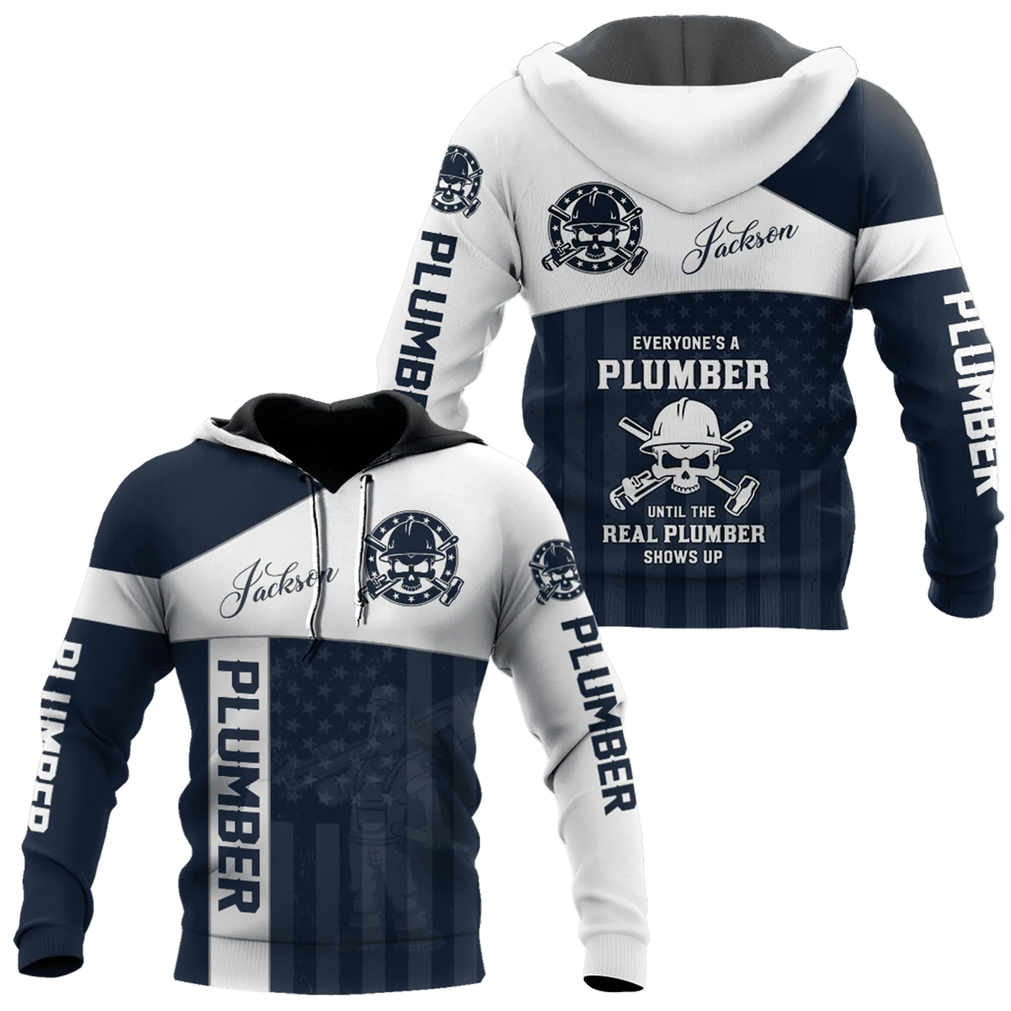 Personalized Plumber Shirts Until The Real Plumber Shows Up 3D Full Printed Sweatshirt Hoodie