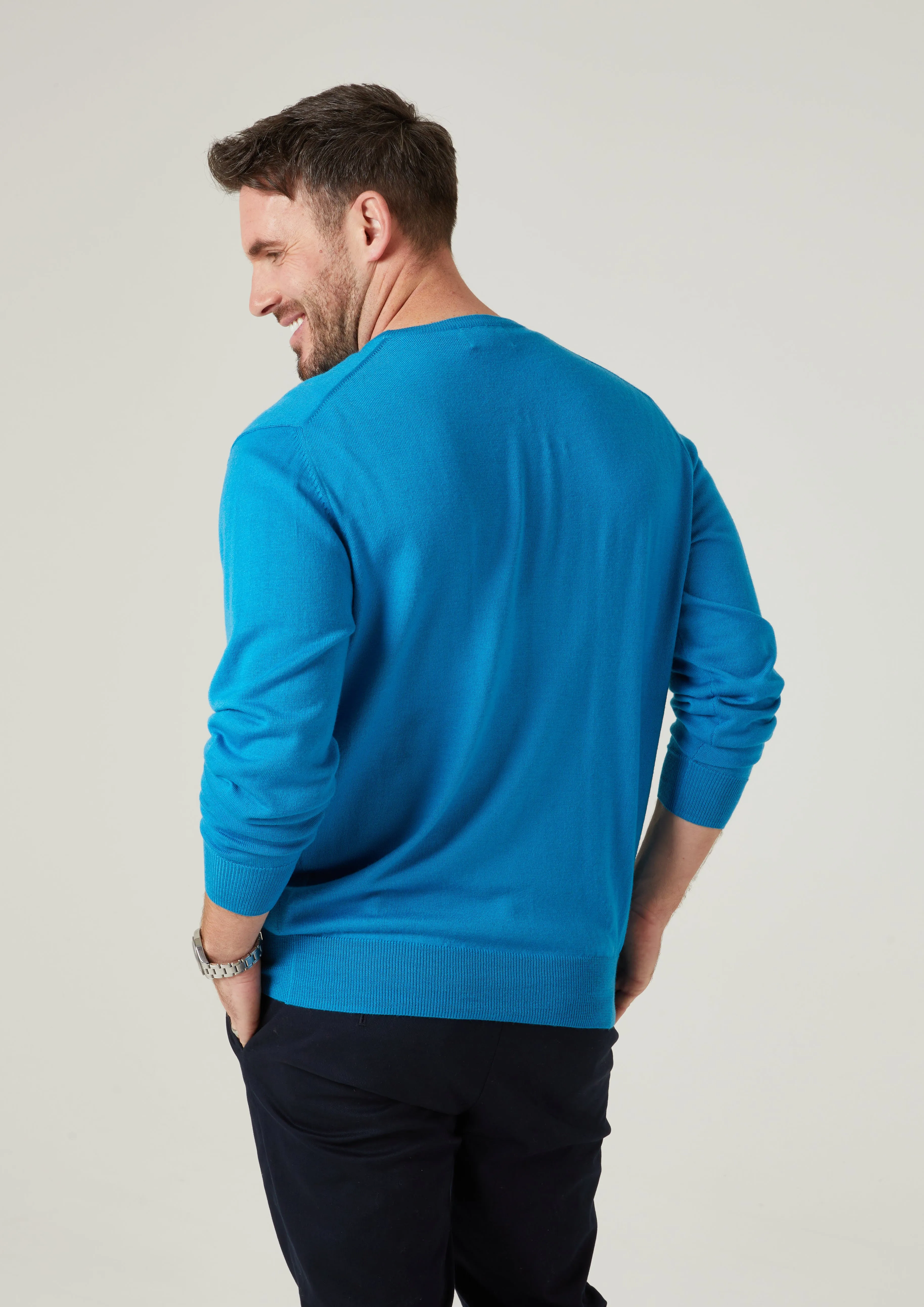 Radstone Men's Merino Wool Jumper in Zircon - Regular Fit