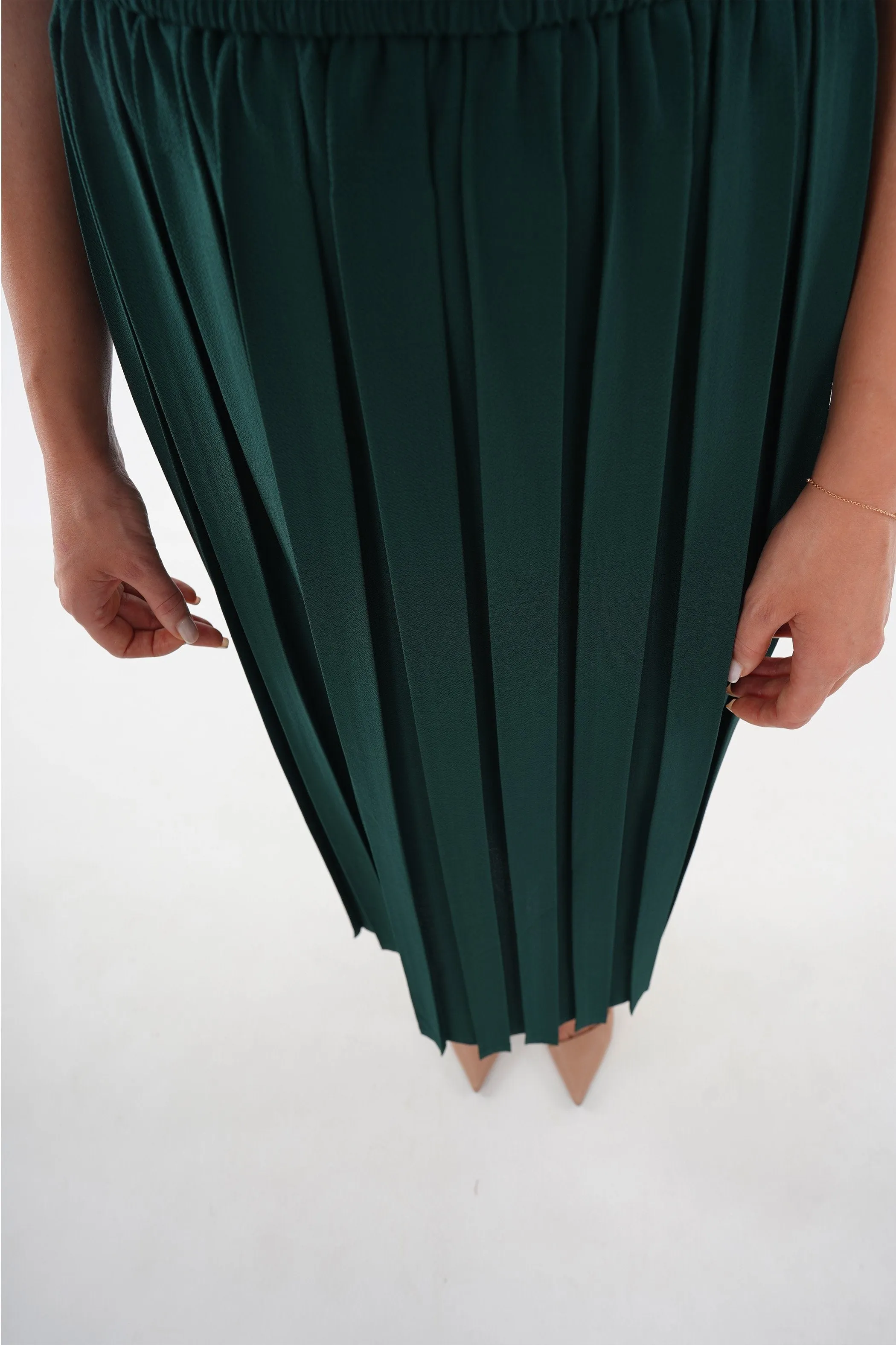 Sadie A-Line Skirt With Box Pleats