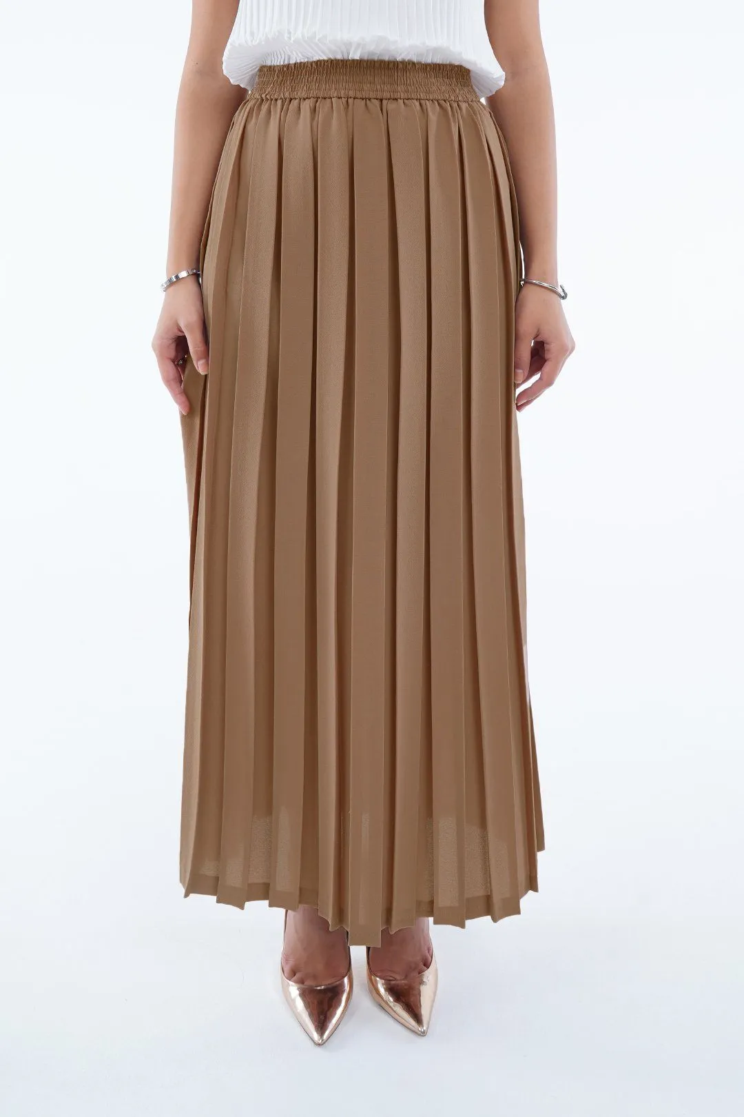 Sadie A-Line Skirt With Box Pleats