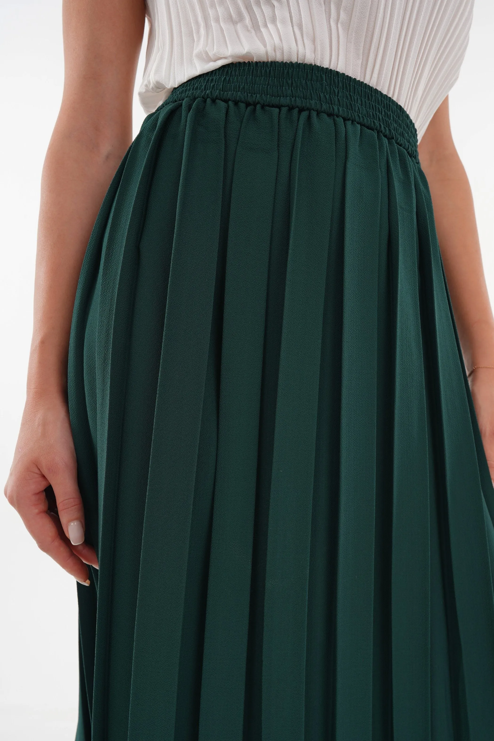 Sadie A-Line Skirt With Box Pleats