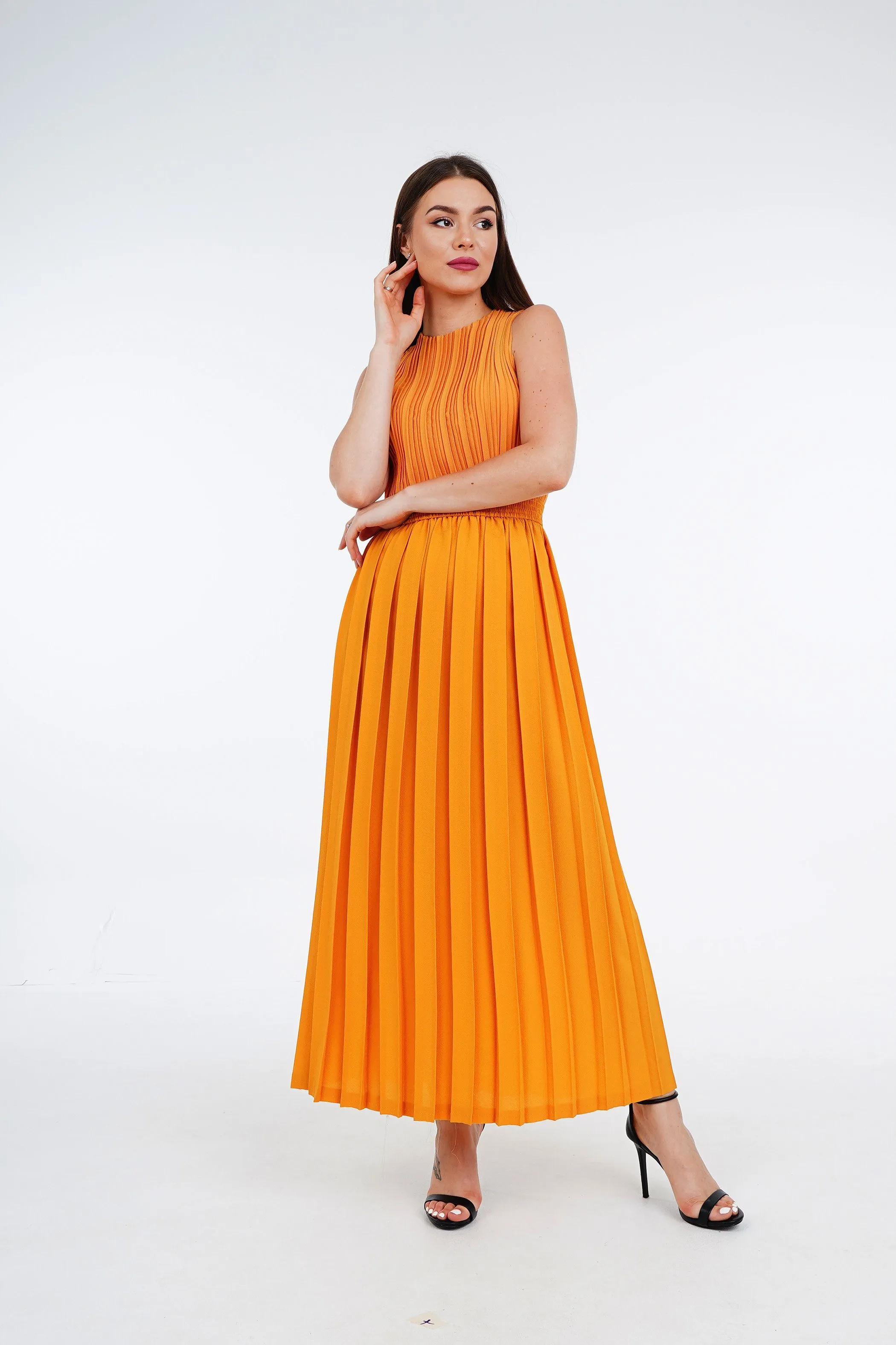 Sadie A-Line Skirt With Box Pleats