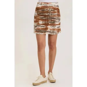 The Trace Skirt in Striate Wash Baroque