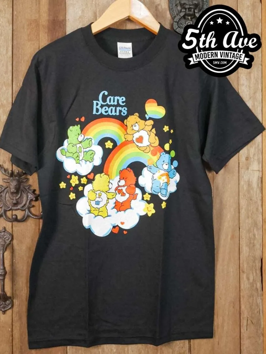 Whimsical Care Bears Paradise: Short Sleeve Crewneck t shirt