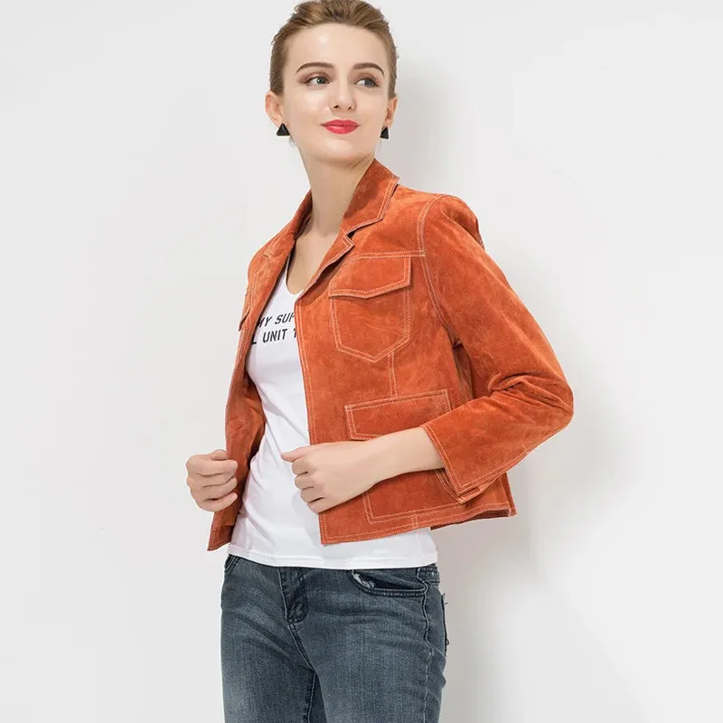 Women's Genuine Pigskin Leather Jacket