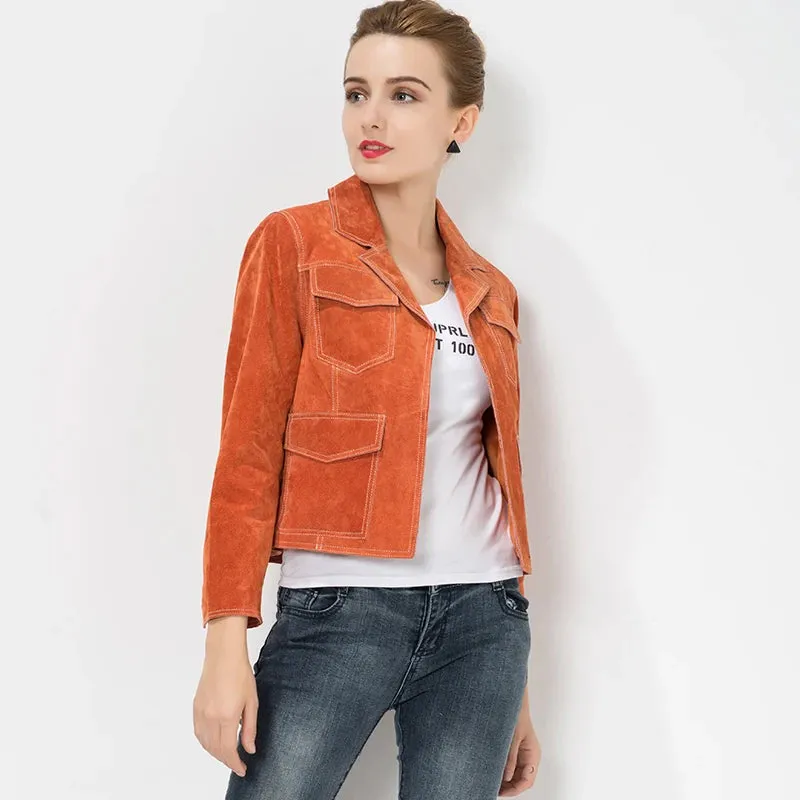 Women's Genuine Pigskin Leather Jacket