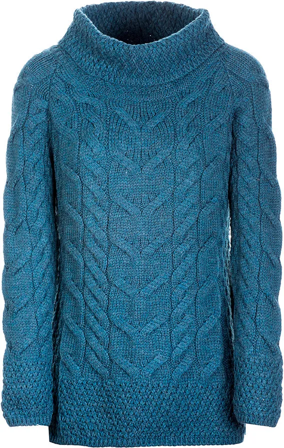 Women's Supersoft Merino Wool Cowl Neck Sweater by Aran Mills - 3 Colours